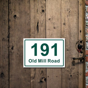 แผ่นป้ายบอกที่อยู่สำหรับใช้กลางแจ้งป้ายบ้านถนนโรงโม่แบบโบราณทำจากอลูมิเนียม - Product Image 6