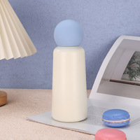 Bouteille d'eau portable en acier inoxydable de 350 ml avec bouchon à bille, nouveau design créatif, nez rouge, pour enfants