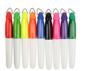 Marqueur permanent miniature personnalisé avec porte-clés, encre imperméable à séchage rapide, pour balles de golf, cadeau promotionnel - Product Image 1