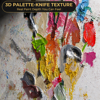 Peinture à l'huile abstraite expressionniste moderne sur toile texturée, grande taille, sans cadre, vente en gros de tableaux et d'art mural pour salon