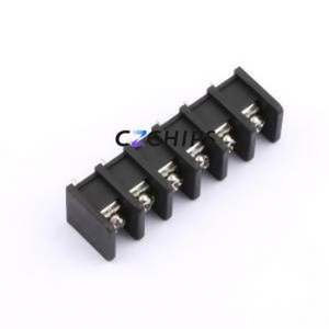 DBT30C-10.0-6P-BK-P Barrier Terminal Block Through hole Component (THT),P=10mm Connector Two Sides 10mm 1x6P Straight Pin - Product Image 1