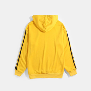 Sudadera con Capucha Amarilla para Hombre, Personalizada con Logotipo, 100% Algodón Ecológico, con Bolsillo, Nuevo Diseño Estampado, Venta al Por Mayor - Product Image 2