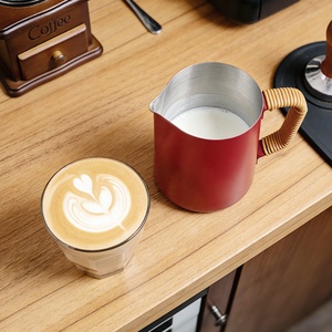 Ergonomic Handle For Coffee Making Stainless Steel <b>Milk</b> Jug 350ml With Latte Art Spout - Product Image 4