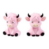 Perles focales 3D en silicone motif Highland et bébé, nouveau design, pour DIY (création de stylos, porte-clés, colliers, bijoux) et accessoires de stylo