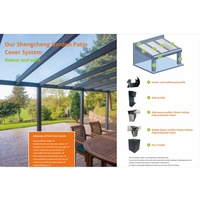 Verrière extérieure en alliage d'aluminium avec mur coulissant en verre pour jardin d'hiver, véranda et patio