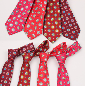 Оптовые мужские галстуки класса люкс из 100% натурального шелка с принтом: классический дизайн, цветочные/точечные узоры, атласные повседневные галстуки - Product Image 6