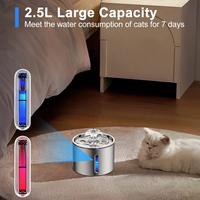 Distributeur d'eau en acier inoxydable pour animaux de compagnie, fontaine à boire pour chats, abreuvoir automatique pour mangeoire pour chats