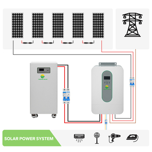 Système complet de panneaux solaires 5kW 8 kW 10 kW Système d'énergie <span class=keywords><strong>solaire</strong></span> domestique hors réseau système hybride domestique hors réseau - Product Image 2