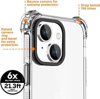 Coque de téléphone transparente en TPU antichoc transparente avec charge magnétique sans fil pour iPhone 15 14 Pro Max 13 12 16