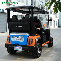 Voiture de golf électrique tout-terrain 4 places 72V avec moteur 7,5KW, vitesse de 30 km/h, suspension indépendante et freins à disque avant/freins à tambour arrière