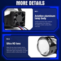 XENPLUS LP34 120W 140W 40000LM 6500K 3 pouces Lentille de projecteur Bi-LED à double coupelle non destructive 3.0 Projecteur laser Bi-LED