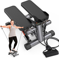 Mini Stepper Magnétique à Cadre en Acier Silencieux, Équipement de Fitness Multifonctionnel de Haute Qualité avec Résistance Réglable et Écran LED