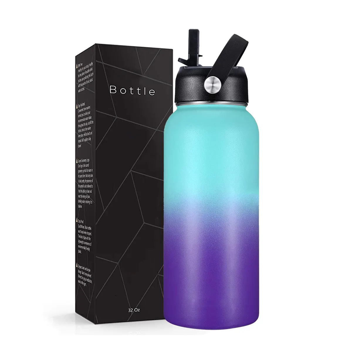 Bouteille d'eau vides en acier inoxydable, contenant à sublimation, 32oz, vente en gros, ml