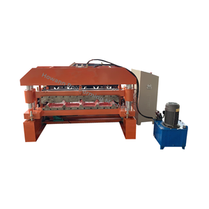 เครื่องขึ้นรูปกระเบื้องแผ่นหลังคาสี่เหลี่ยมคางหมูอัตโนมัติพร้อมชุดควบคุม PLC และแบริ่งความจุ8-15M/นาที - Product Image 1