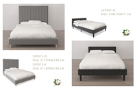 Lit en tissu moderne de luxe en usine de Offres Spéciales Cadre de lit multifonction Base de lit avec tête de lit souple pour ensemble de chambre à coucher