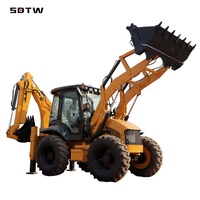 Heißer Günstiger Bagger Teleskop-Schwimmbagger Kleiner Minibaggerlader mit Chinesischer 3CX 4CX 2,5-Tonnen 388H 4x4 mit Preis zum Verkauf