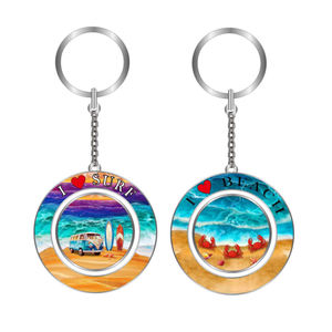 Logotipo personalizado Aleación de zinc Metal Mapa Forma Llavero Tortuga Chipre Recuerdo Llavero - Product Image 3