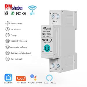 RMshebei Smart Life WIFI Mcb Energy Power kWh Medidor 1P 63A 110V 220V Mini Temporizador com controle remoto sem fio disjuntor - Product Image 1