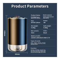 Diffuseur d'air de voiture électrique portable rechargeable sans eau USB écologique pour l'extérieur, humidificateur ultrasonique d'aromathérapie grand format
