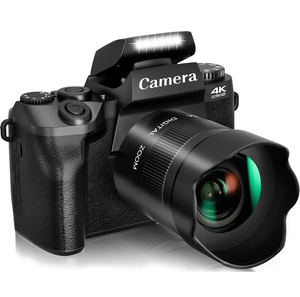 Caméra vidéo numérique 4K 64MP, caméra Vlog 4K, caméra de streaming avec Wifi, écran tactile, pour la photographie et le streaming en direct - Product Image 1