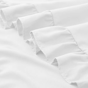 Housse de coussin carrée blanche à volants, la plus vendue par le fabricant, résistante aux plis, disponible en couleurs personnalisées - Product Image 3