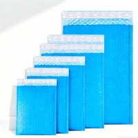 Enveloppe à bulles bleue ECO en gros, auto-adhésive, antichoc, imperméable pour l'expédition de vêtements, impression de logo personnalisée