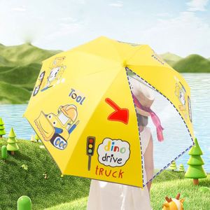 Parapluie de Pluie Droit Moderne de Luxe pour Enfants, Cadre Métal-Plastique 8K, Commande Automatique et Manuelle, Fonction Suspendue, Motif Fleur Classique pour Enfants - Product Image 4