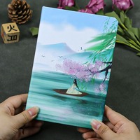 Carnet de notes rétro imprimé, mignon, format A5, style chinois, pages couleur, pour camarades de classe