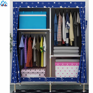 Armoire Almirah détachable QIDA DIY en plastique pliable portable portes pliantes armoire pp cube armoire pour enfants - Product Image 3