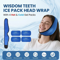 Packs de gel réutilisables chaud/froid OEM bleus pour thérapie, enveloppe de glace pour le visage, soulagement de la douleur pour la tête, le TMJ et les dents de sagesse