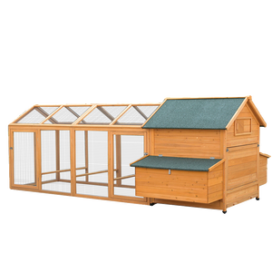 לול תרנגולות מלבני מעץ מלא, עמיד בפני גשם ושמש, לבית חיות חיצוני לחצרות, מרפסות וחוות - Product Image 5