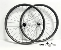Jeu de roues de vélo de route tubulaire à frein à disque en carbone 25 mm 700C TuoHai JD5N Sapim CX Ray