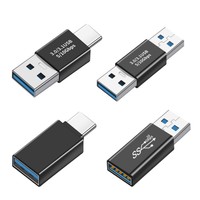 Adaptador USB3.0 10Gbps Gen2, Conector USB-A Macho a Tipo C Macho, Conversor de Transferencia de Datos OTG