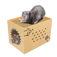 Griffoir pour chat en forme de L à double couche écologique avec du bois durable et du sisal pour le plaisir des félins