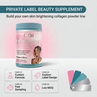 Poudre de collagène éclaircissante pour la peau 450g OEM Complément de beauté blanchissant pour femmes Marque privée