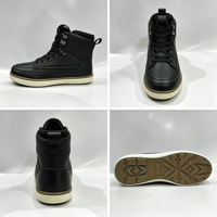 Bottes décontractées noires à logo personnalisé du fabricant pour hommes, bottines OEM/ODM de qualité supérieure