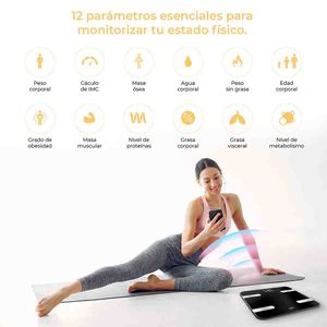 Báscula Digital Fitblue300 Negra, 58.6 kg, Medición de Grasa Corporal, Báscula Inteligente con Conectividad a Aplicación Móvil para Seguimiento de Salud - Product Image 2
