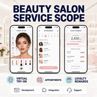 Desarrollo de Aplicaciones Personalizadas para Salones de Belleza para IOS y Android con Prueba Virtual, Programación de Citas y Recompensas de Fidelización