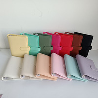 Top Ranking Mode Macaron Leder 6 Ringe Nachfüllbare Cash Bill Organizer Benutzer definierte A6 Budget Buchbinder PU Notebook Cover