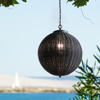 Lampe suspendue de style campagnard pour l'extérieur, lampe suspendue à brancher pour l'extérieur, globe suspendu pour l'extérieur, lampe en rotin pour la terrasse, pour restaurant