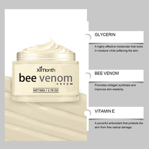 Venta caliente Mejora el tono de la piel hidrata y restaura el resplandor 50g veneno de abeja crema facial brillante - Product Image 4