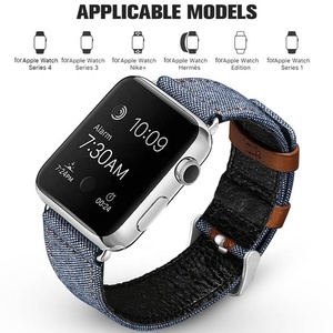 Coolyep High Quality Leather <span class=keywords><strong>Watch</strong></span> Strap 38mm/40mm 42mm/44mm for <span class=keywords><strong>Apple</strong></span> <span class=keywords><strong>Watch</strong></span> Series 1 2 3 <span class=keywords><strong>4</strong></span> - Product Image 5