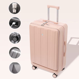 トラベルバッグスーツケースポータブル旅行バッグスーツケース簡単フロントオープン新スタイル良質ビジネス旅行旅行荷物ホイール付き - Product Image 2