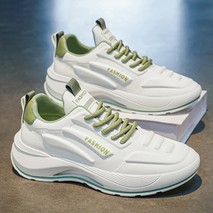 Vente directe d'usine, chaussures de sport respirantes en mesh pour hommes, chaussures de course à pied, semelles épaisses en caoutchouc - Product Image 1