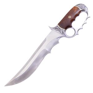 Özel el yapımı tam <span class=keywords><strong>Tang</strong></span> inşaat 7Cr çelik av bıçağı hayatta kalma bıçağı kırmızı sandal kolu ile - Product Image 6