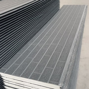 Panneau sandwich moderne en acier PU EPS de 25 mm, panneau sculpté pour l'isolation et la décoration des murs extérieurs des villas - Product Image 1