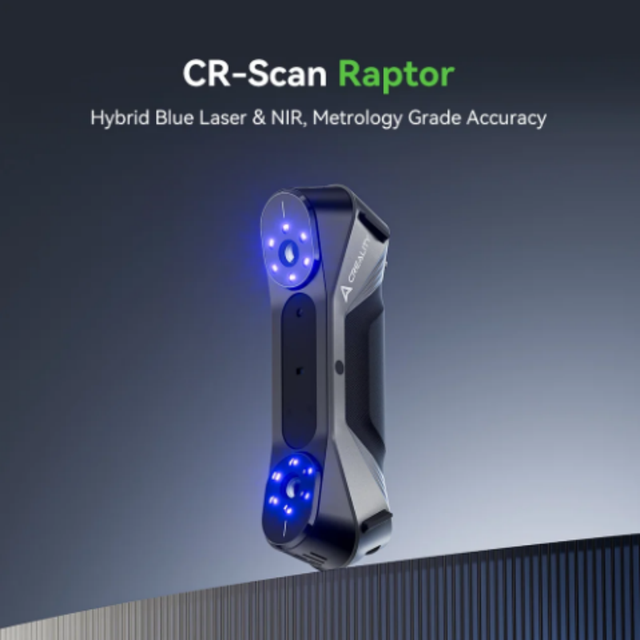 Creality CR-Scan Raptor 3D Scanner 7 Blue Parallel Laser Lines 24-Bit Full- Color Scanning