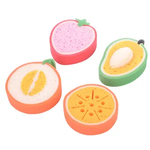 Wholesale Interesting Soft Fruit Scrub Sponge For Bath-Kids Fun Shower Time Sponges For Children Boys And Girls