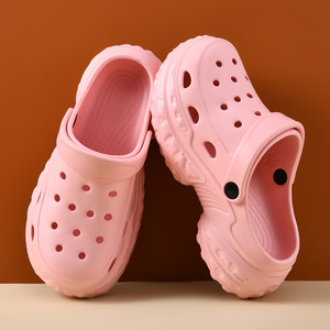 Women's <b>Crocs</b> Thick Soled EVA Non Slip Closed Toe Summer Slippers Size 33 40 White Pink Black Beige <b>Light</b> Blue - Product Image 4