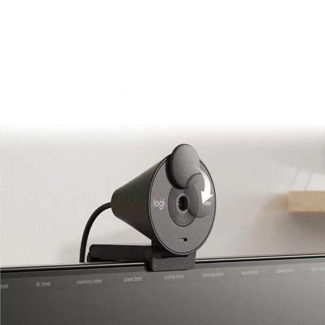 Logitech Brio 305 1080p Webcam RightLight 2 Auto Light Correction Noise Reducing Mic Privacy Shutter USB C for Zoom Teams